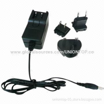 Interchangeable plug power adapter, 5, 1, 12, 1, 24, 0.63, 24, 0.75 and 12V, 3A